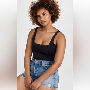 Good American Modern Tank Scuba Thong Bodysuit - Size 2, Black